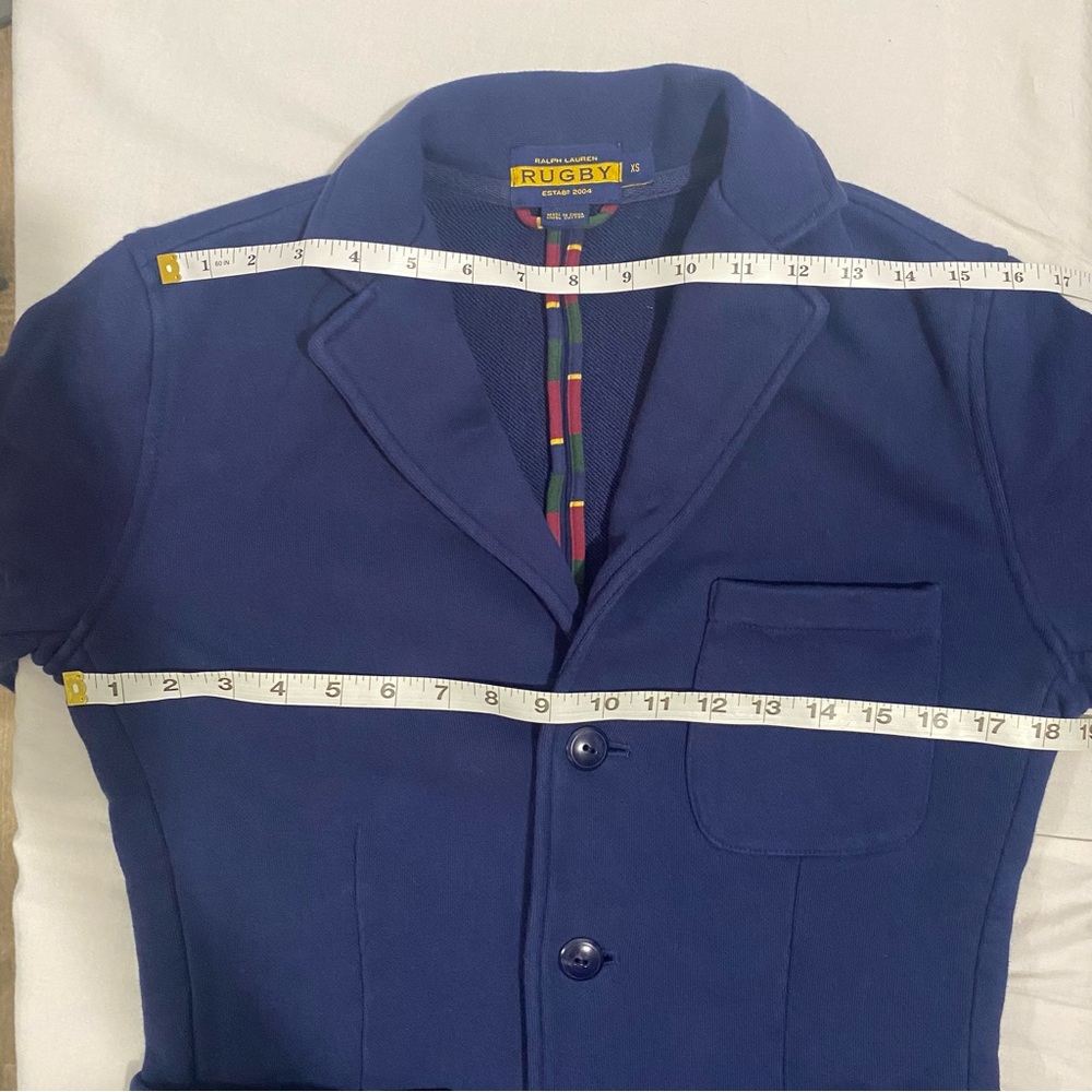 Rugby Ralph Lauren men’s navy jersey/sweatshirt blazer, XS - Picture 10 of 11